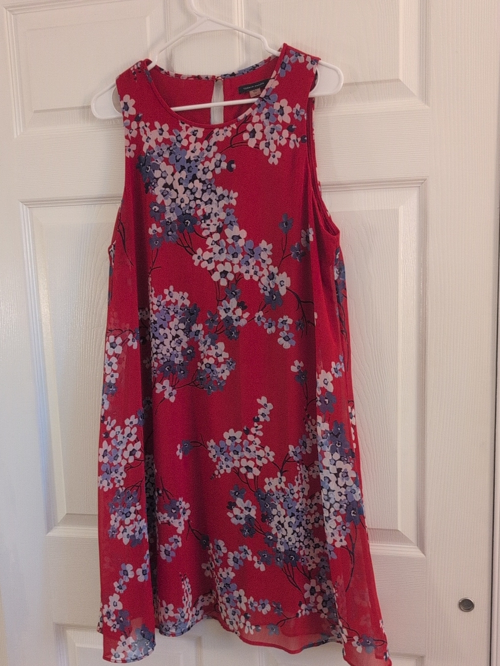 Tommy Hilfiger Dark Pink Floral Sleeveless Shift Dress